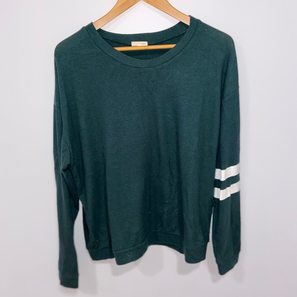 Green Striped Pullover